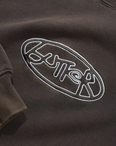 Abseil Crewneck, Washed Black