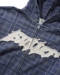 Amplify Zip-Thru Hood, Washed Navy Plaid