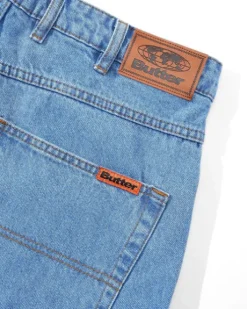 Baggy Denim Jeans, Washed Indigo