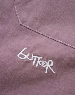 Contrast Stitch S/S Shirt, Eggplant