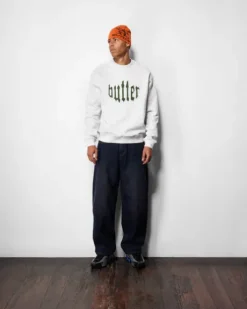 Cut Out Applique Crewneck, Ash