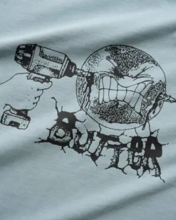 Drill Tee, Grey Blue