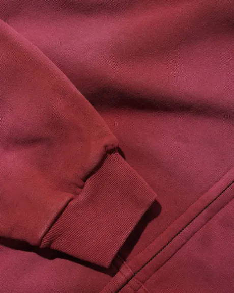 Garage Zip-Thru Hood, Faded Burgundy
