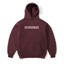 Glint Nylon Applique Pullover Hood, Burgundy