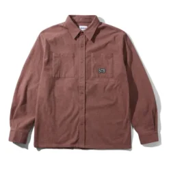 Grid Cord Overshirt, Brick