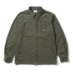 Grid Cord Overshirt, Olive