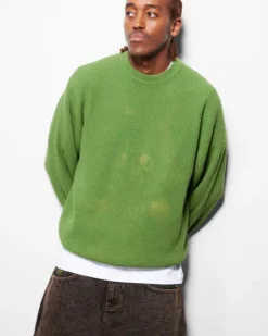 Newcomer Reversible Knit Sweater, Grey