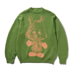 Newcomer Reversible Knit Sweater, Grass
