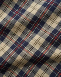 Plaid Shirt, Beige / Navy