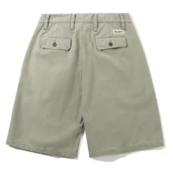 Pleated Shorts, Washed Fatigue