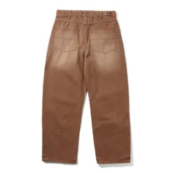 Relaxed Denim Jeans, Distressed Brown