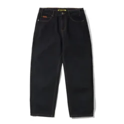 Relaxed Denim Jeans, Washed Black