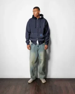 Scorpion Stitch Denim Jeans, Tinted Light Blue
