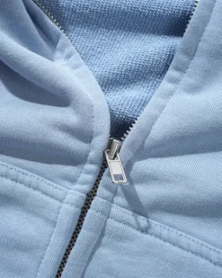 Scrawling Zip-Thru Hood, Washed Ocean