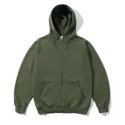 Scrawling Zip-Thru Hood, Washed Dull Army