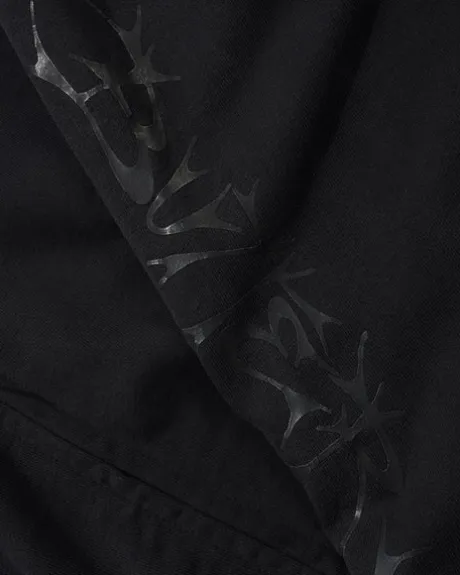 Scrawling Zip-Thru Hood, Washed Midnight