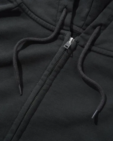 Scrawling Zip-Thru Hood, Washed Midnight