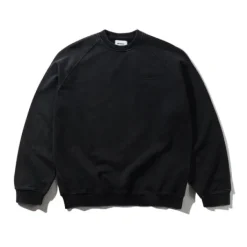 Scrubbed Crewneck, Black