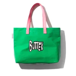Shopper Tote, Green / Light Pink