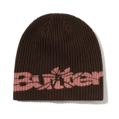 Smashed Logo Knit Skully Beanie, Brown