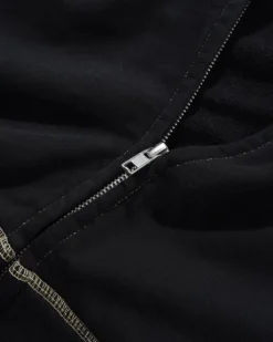 Trail Stitch Zip-Thru Hood, Washed Black