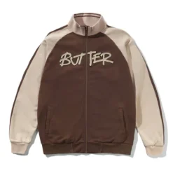 Tunnel Fleece Track Jacket, Chocolate / Beige