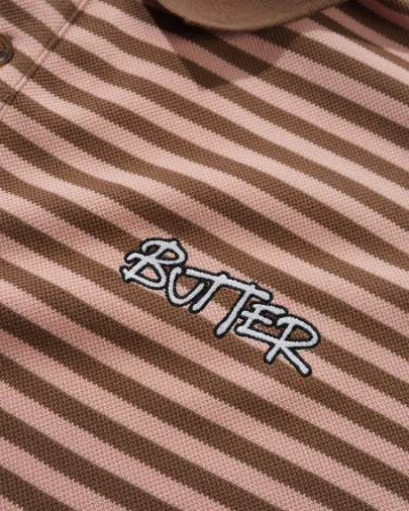 Tunnel S/S Polo Shirt, Brown / Salmon