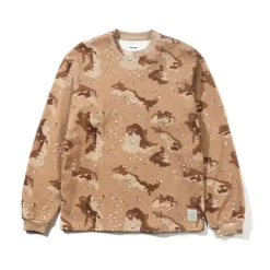 Waffle L/S Top, Desert Camo